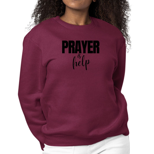 Womens Graphic Sweatshirt Say it Soul - Prayer is Help - Inspirational